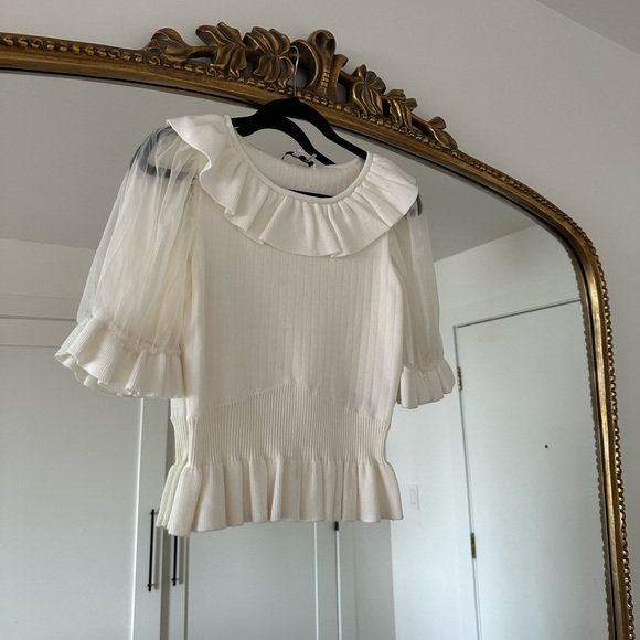 English Factory Tops - NWOT English Factory White Knit Blouse